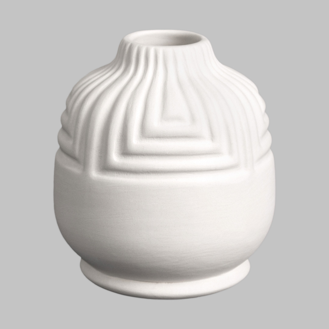 SB155 Mayco Stoneware Rounded Bisque Bud Vase